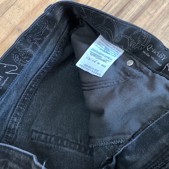 Black Q Baby Wrangler jeans 13/14x30 - Picture 5 of 11